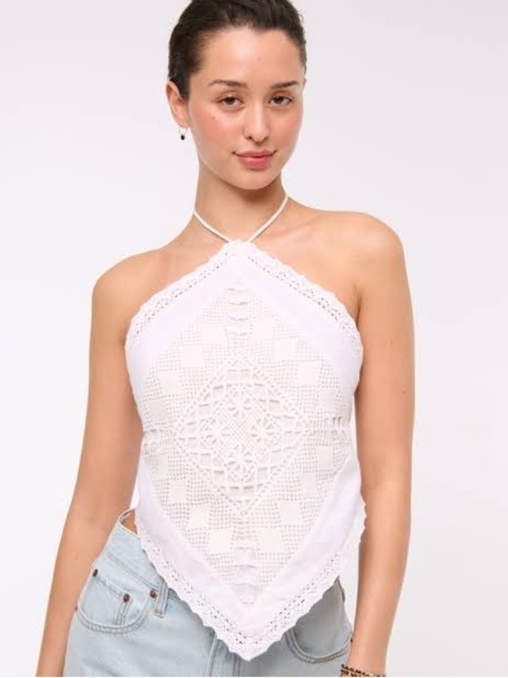 Abercrombie Linen Blend Bandana Top